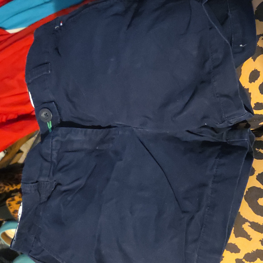 Tommy Hilfiger Dark Blue Flat Front Shorts